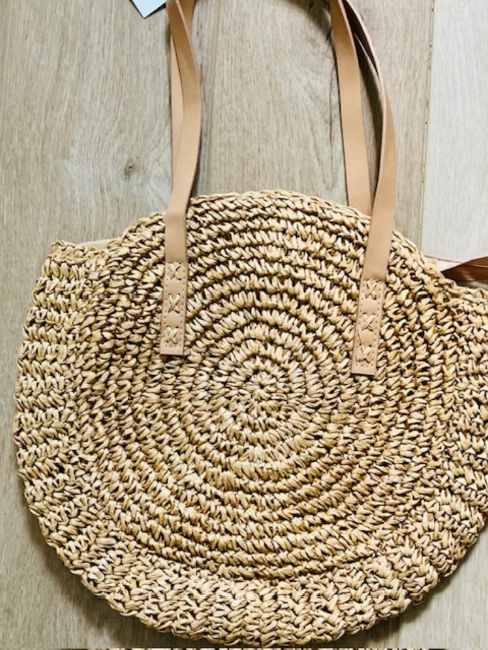 Women's straw shoulder purse  beach travel NWT